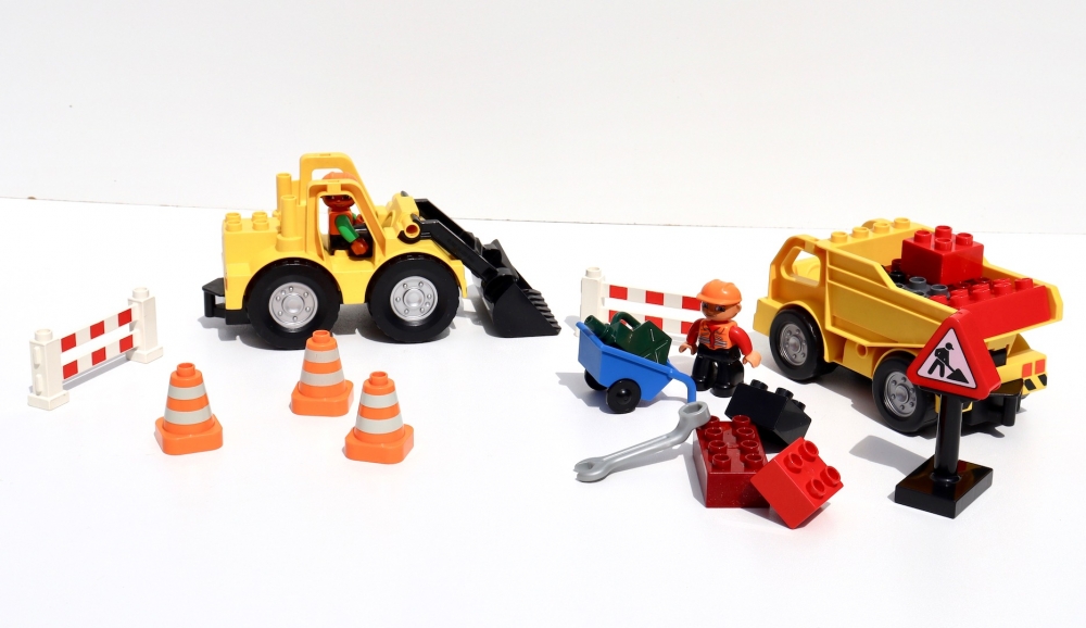 Bild 1 von 4688 - Ville großes Baufahrzeug Set  / (Variante) gebraucht gut- ohne OVP & Bauanleitung