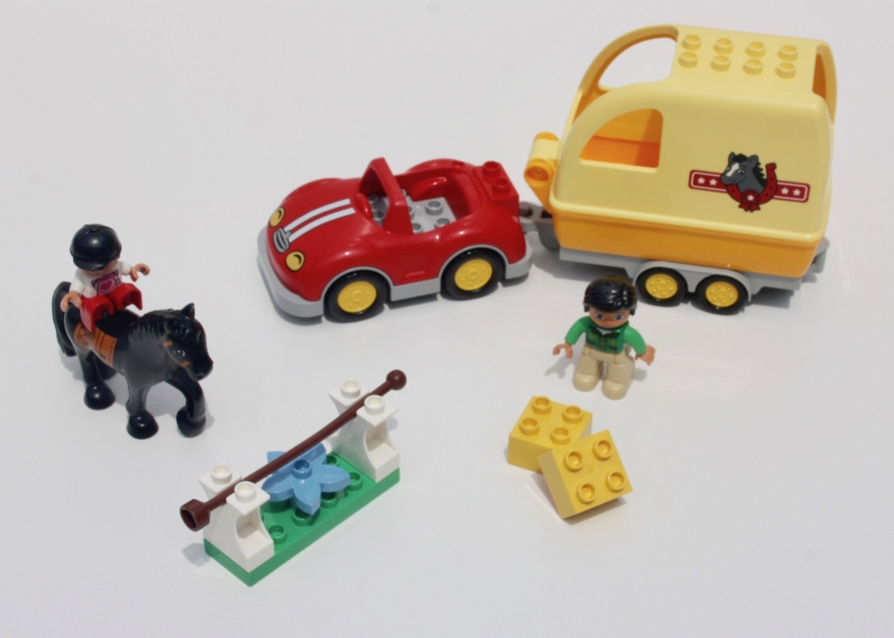 Bild 1 von 10807 - Wagen mit Pferdeanhänger  / (Variante) gebraucht gut- ohne OVP & Bauanleitung