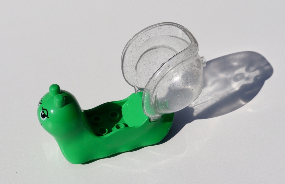 Bild 1 von große grüne Schnecke mit Glitzer - Schneckenhaus  / (Variante) gebraucht gut- ohne OVP & Bauanleitung