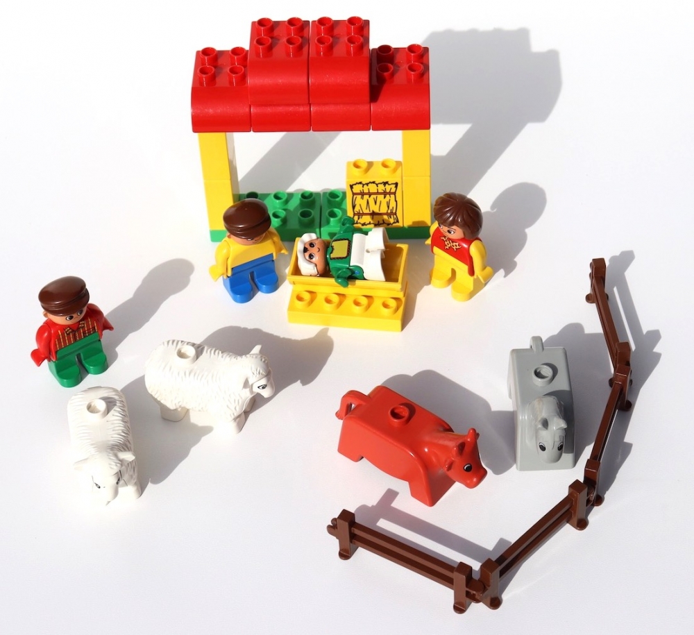 Bild 1 von Lego Duplo Weihnachtskrippe / Maria und Joseph, Ochse, Esel, Hirte,...  / (Variante) gebraucht gut- ohne OVP & Bauanleitung